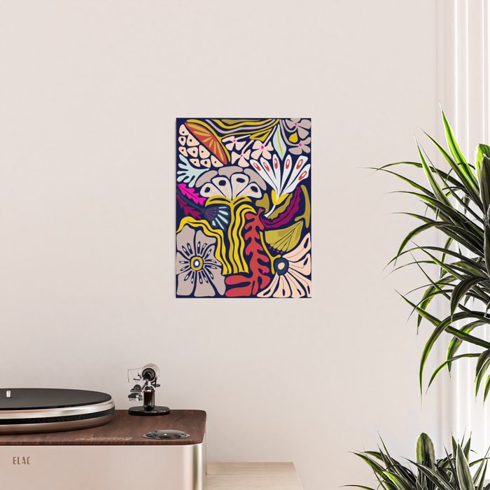 Playful flowers illustration Poster Gallery Image 2