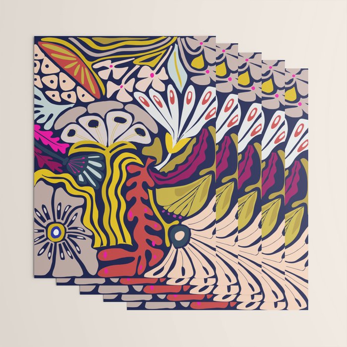 Playful flowers illustration Wrapping Paper Gallery Image 3