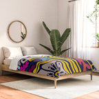 Playful flowers illustration Comforter Gallery Image 2