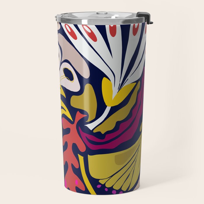 Playful flowers illustration Travel Mug Gallery Image 2