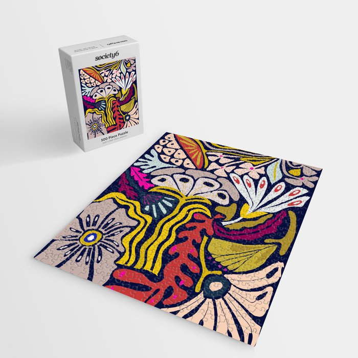 Playful flowers illustration Jigsaw Puzzle Gallery Image 2