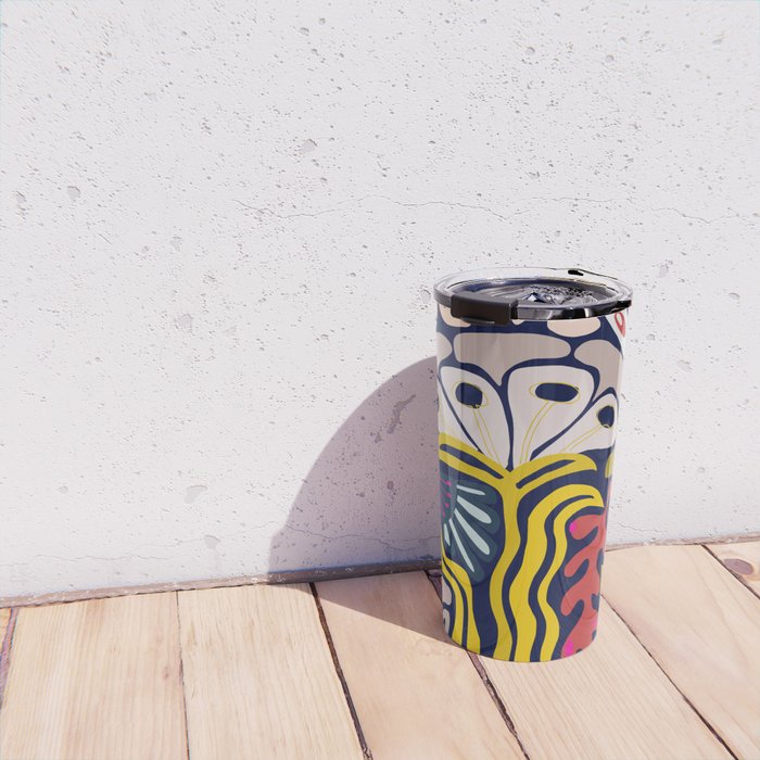 Playful flowers illustration Travel Mug Gallery Image 4