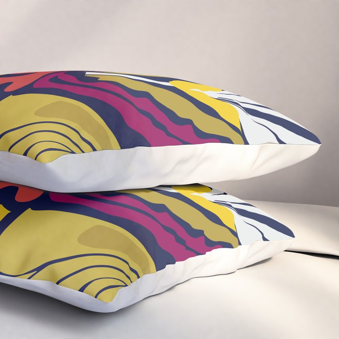 Playful flowers illustration Pillow Sham Gallery Image 3
