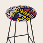 Playful flowers illustration Stool Gallery Image 2