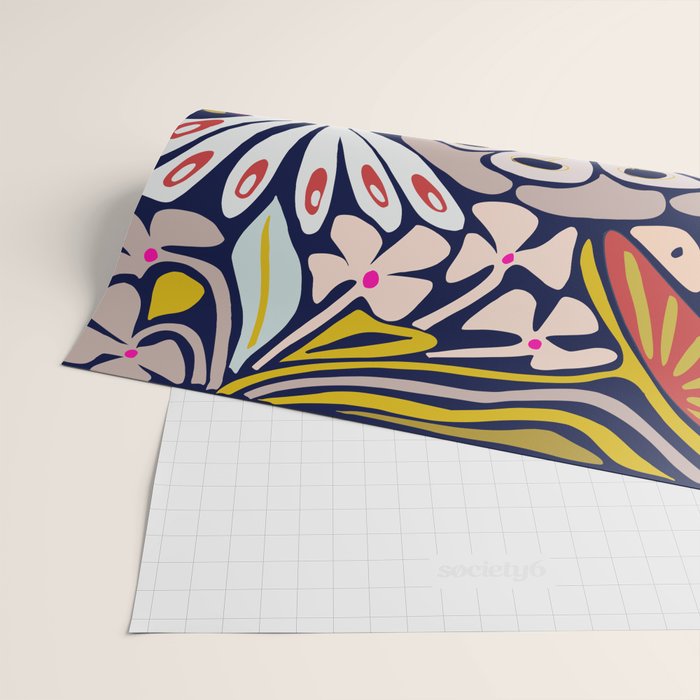 Playful flowers illustration Wrapping Paper Gallery Image 2