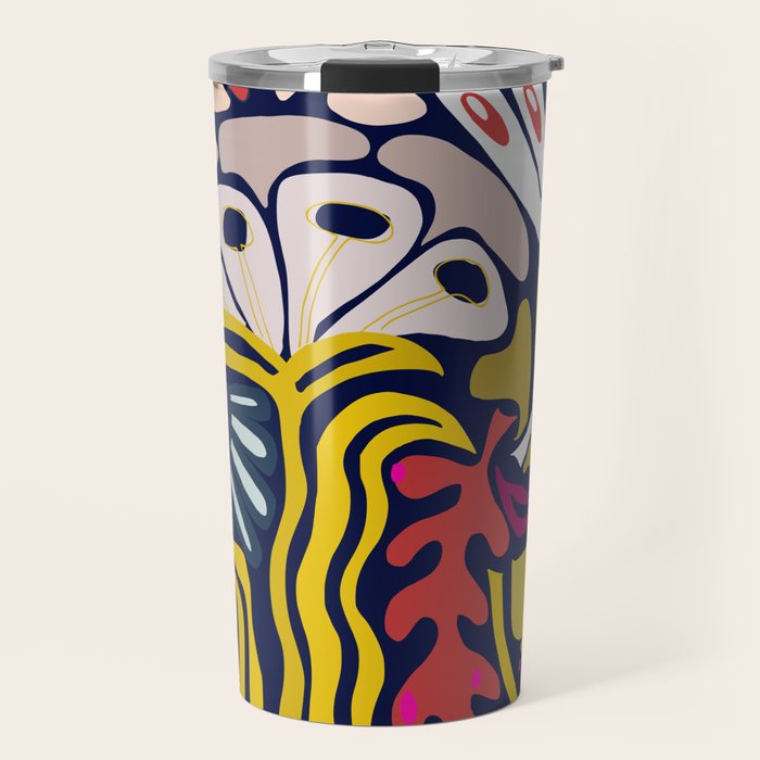 Playful flowers illustration Travel Mug Gallery Image 1