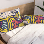 Playful flowers illustration Pillow Sham Gallery Image 2