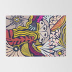 Playful flowers illustration Rug Gallery Image 2
