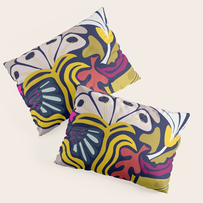 Playful flowers illustration Pillow Sham Gallery Image 3