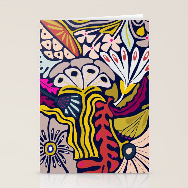 Playful flowers illustration Stationery Card Gallery Image 1