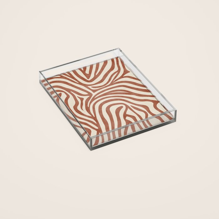 Terra Lines Abstract Original Artwork Acrylic Tray Gallery Image 2