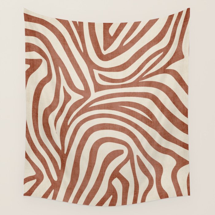 Terra Lines Abstract Original Artwork Wall Tapestry Gallery Image 4