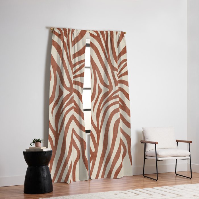 Terra Lines Abstract Original Artwork Window Curtain Gallery Image 2
