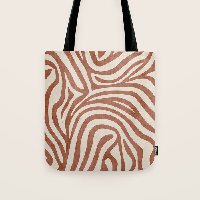 Terra Lines Abstract Original Artwork Tote Bag Gallery Image 1