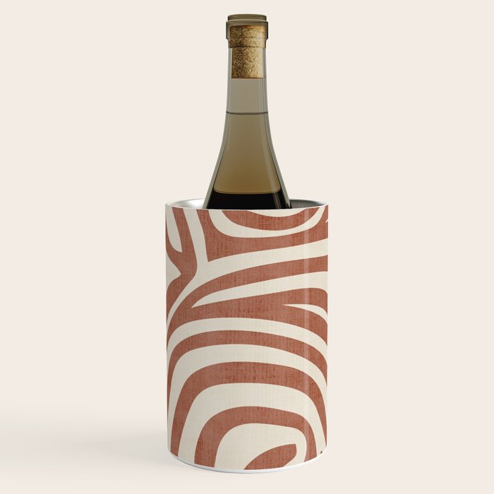 Terra Lines Abstract Original Artwork Wine Chiller Gallery Image 1