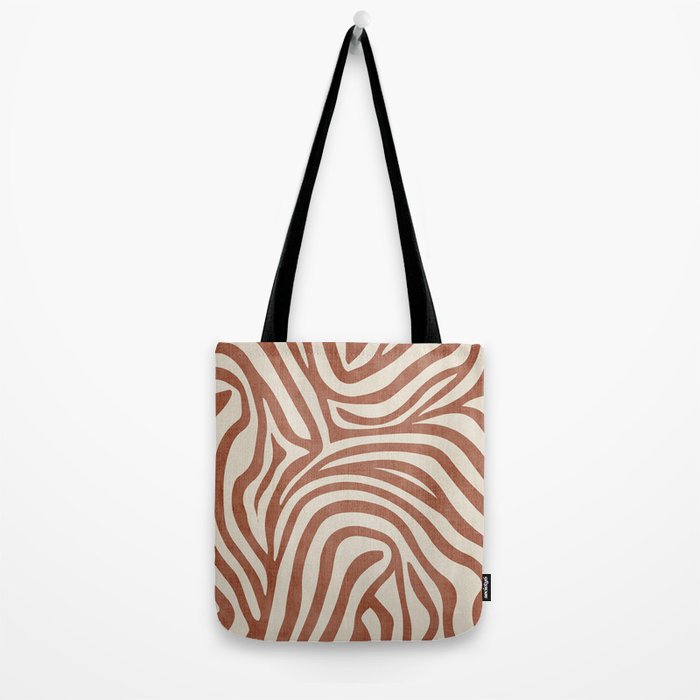 Terra Lines Abstract Original Artwork Tote Bag Gallery Image 2