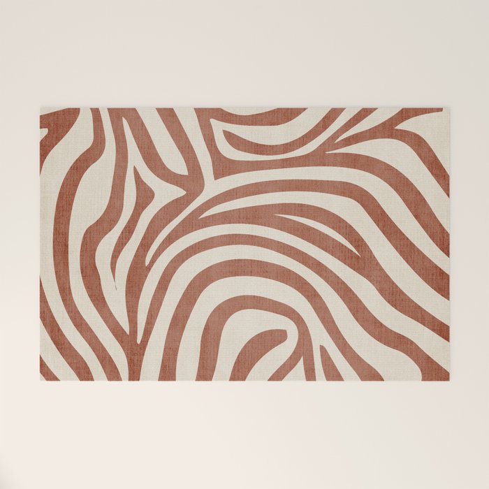 Terra Lines Abstract Original Artwork Welcome Mat Gallery Image 1