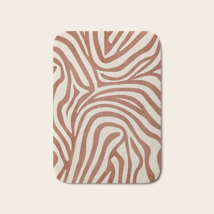 Terra Lines Abstract Original Artwork Bath Mat Gallery Image 1