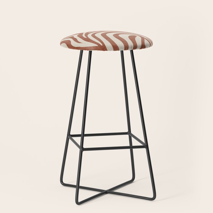Terra Lines Abstract Original Artwork Stool Gallery Image 1