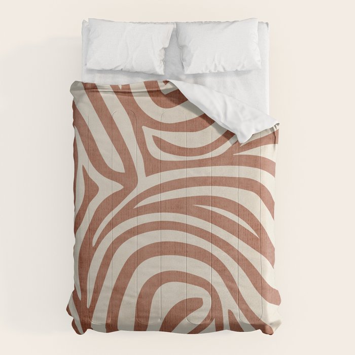 Terra Lines Abstract Original Artwork Comforter Gallery Image 6