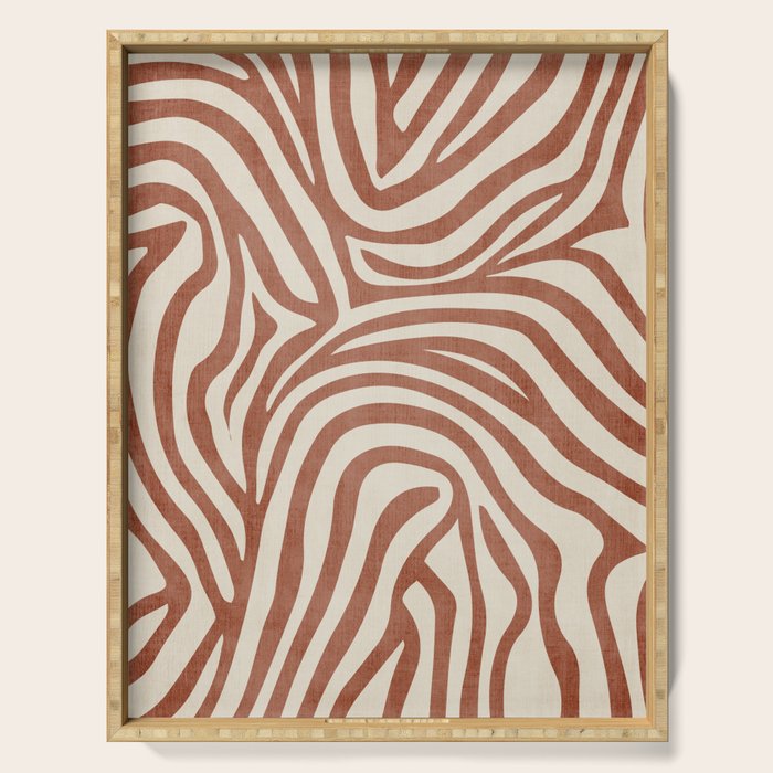 Terra Lines Abstract Original Artwork Serving Tray Gallery Image 1