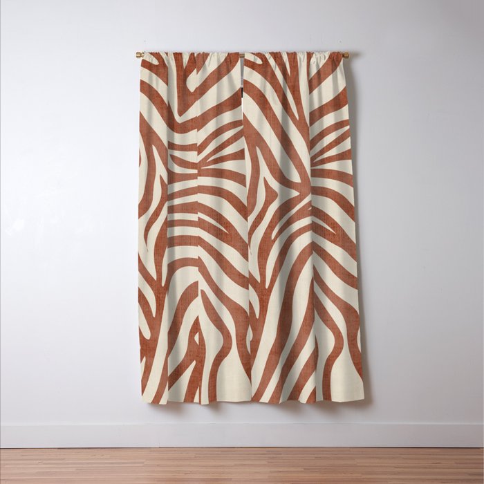 Terra Lines Abstract Original Artwork Window Curtain Gallery Image 3