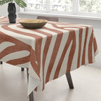 Terra Lines Abstract Original Artwork Tablecloth Gallery Image 3