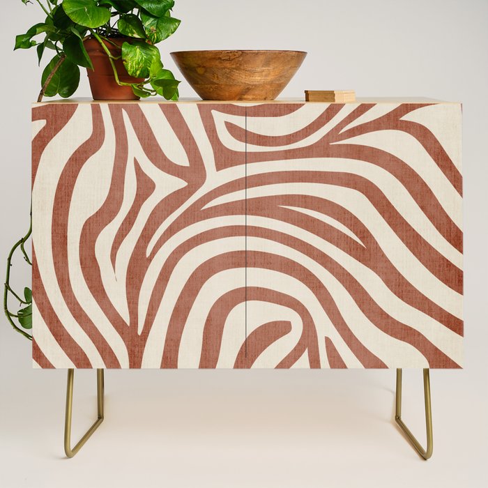 Terra Lines Abstract Original Artwork Credenza Gallery Image 1