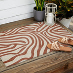 Terra Lines Abstract Original Artwork Outdoor Rug Gallery Image 2