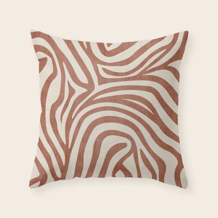 Terra Lines Abstract Original Artwork Throw Pillow Gallery Image 1