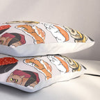 Sushi Persian Cat Pillow Sham Gallery Image 3