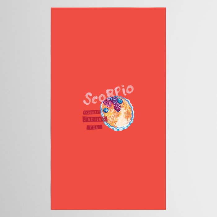 Scorpio Mood in Tomato Red | Zodiac Series Tablecloth Gallery Image 2