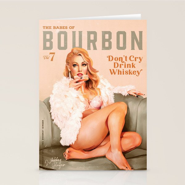 The Babes Of Bourbon Vol. 7 - Vintage Pinup Art Stationery Card Gallery Image 1