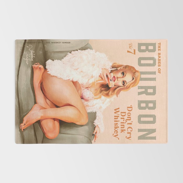 The Babes Of Bourbon Vol. 7 - Vintage Pinup Art Rug Gallery Image 2