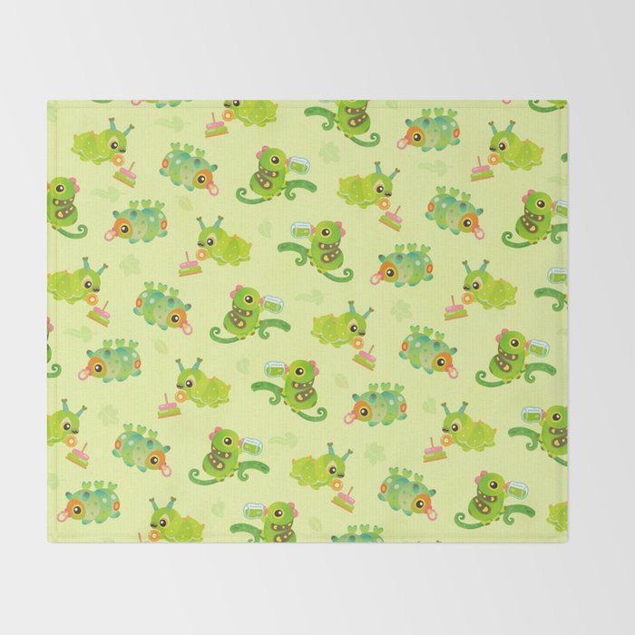 Leaf Milk Throw Blanket Gallery Image 2
