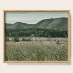 Distant Mountains nature landscape photograph Serving Tray Gallery Image 1