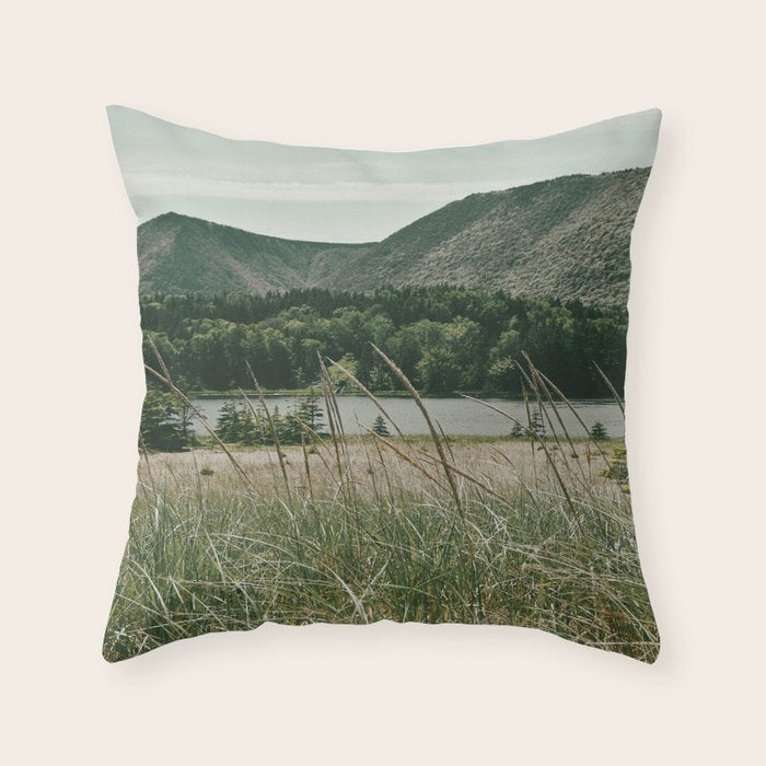 Distant Mountains nature landscape photograph Throw Pillow Gallery Image 6