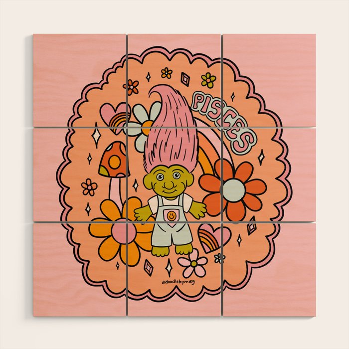 Pisces Troll Wood Wall Art Gallery Image 1