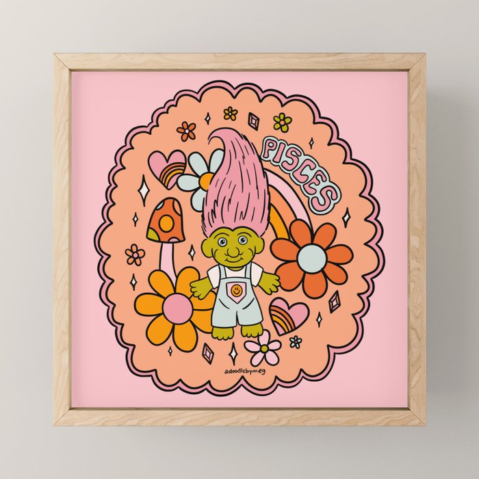 Pisces Troll Mini Art Print Gallery Image 1
