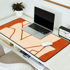 Abstract line art 2 Terracotta 2 Desk Mat Gallery Image 2