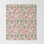 Pattern boho floral Throw Blanket Gallery Image 2