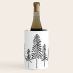 Pine Trees - Black Ink Wine Chiller Gallery Image 1