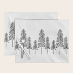 Pine Trees - Black Ink Placemat Gallery Image 1