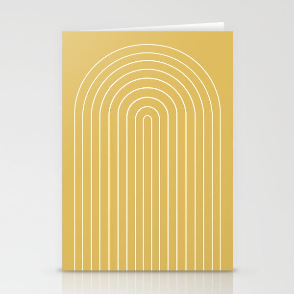 Minimal Arch XXXV Sunshine Yellow Modern Geometric Lines Stationery Card Gallery Image 1