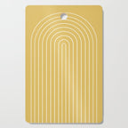 Minimal Arch XXXV Sunshine Yellow Modern Geometric Lines Cutting Board Gallery Image 1