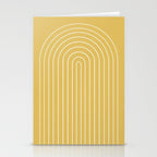 Minimal Arch XXXV Sunshine Yellow Modern Geometric Lines Stationery Card Gallery Image 2