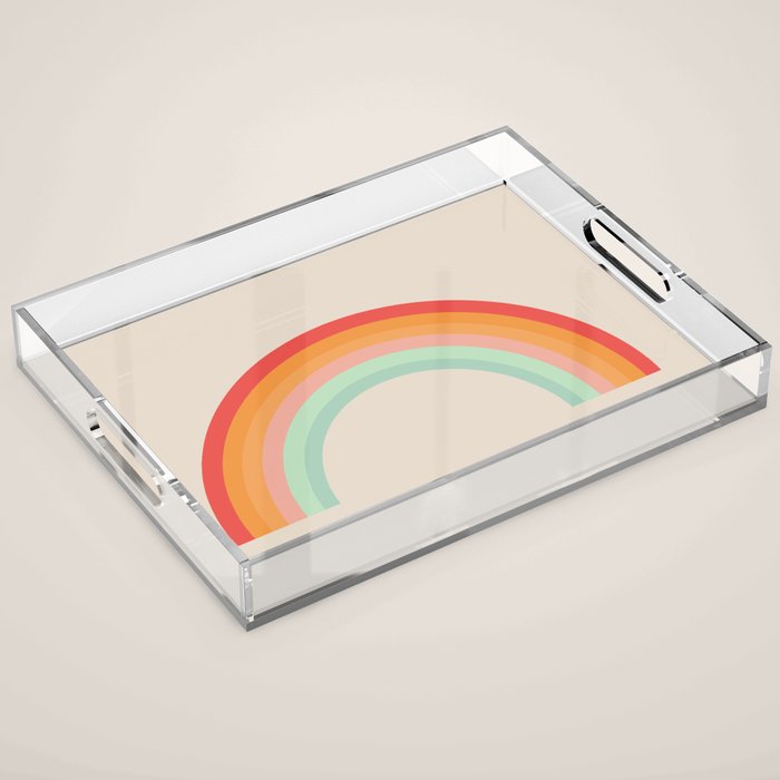 Vintage Rainbow Acrylic Tray Gallery Image 1