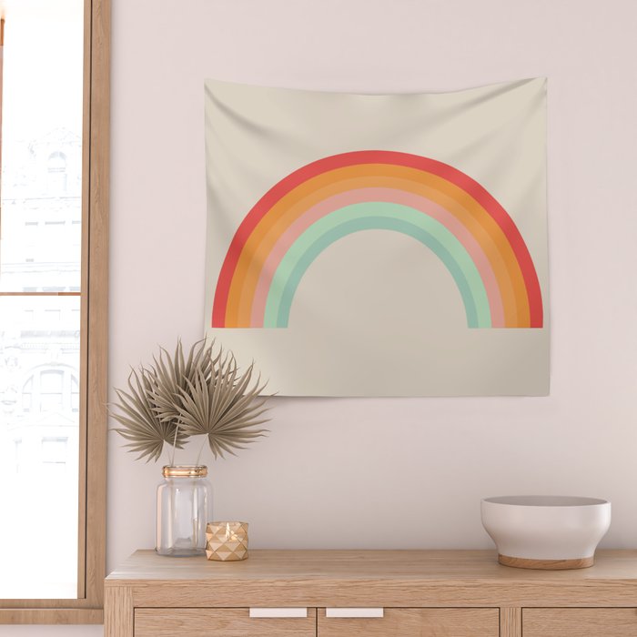 Vintage Rainbow Wall Tapestry Gallery Image 2