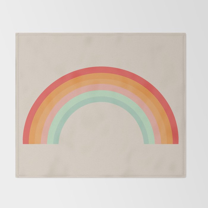 Vintage Rainbow Throw Blanket Gallery Image 2