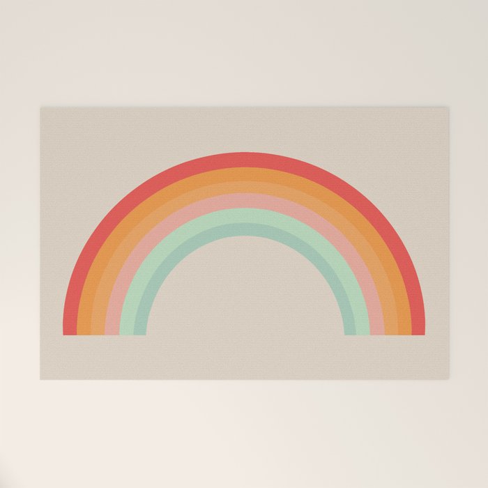 Vintage Rainbow Welcome Mat Gallery Image 1